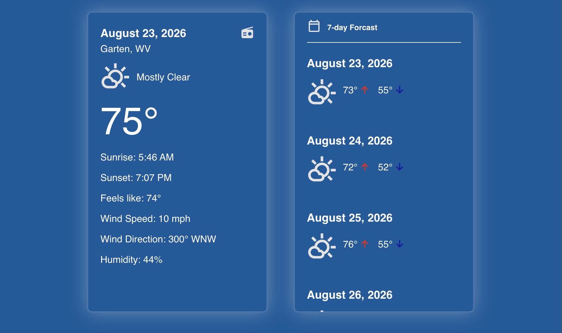 Weather app project